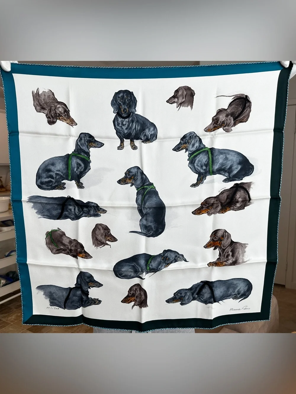 Hermes Les Bassets Scarf 70
